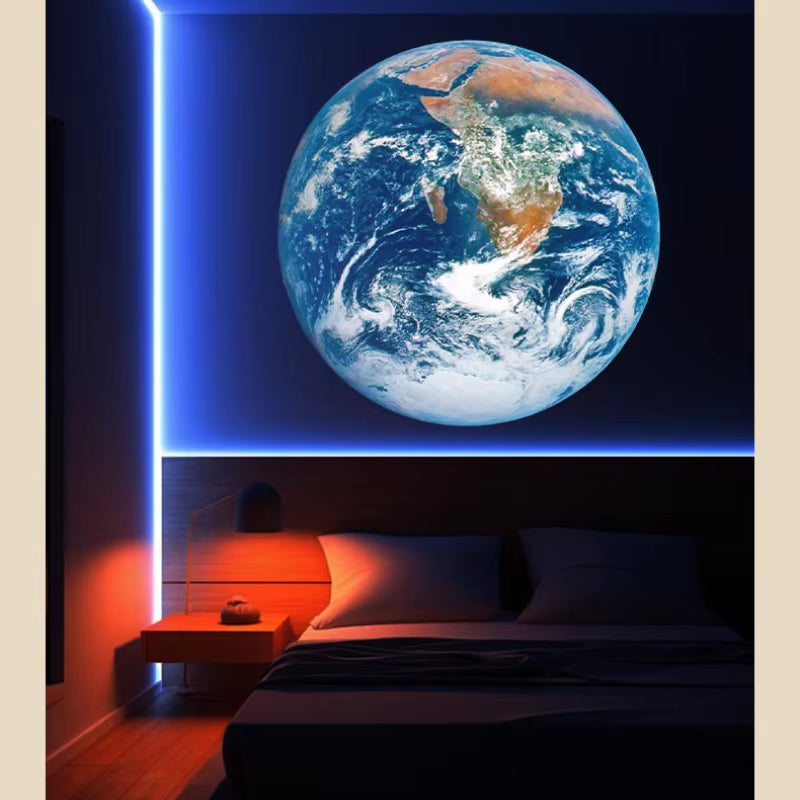 Earth Moon Light Ins Moon Projector Light Starry Sky Projector Rotate Planetarium Lamp Wall Lights Room Decor Led Night Light